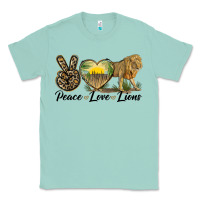 Seafoam peace love lions Classic Tee - LillyAllenDesigns