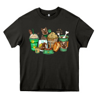 Asphalt yorkshire terrier coffee cups Heavy Core Tee - Zillion Design Studio