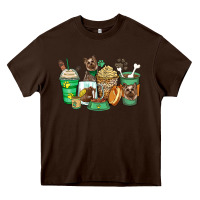 Chocolate Brown yorkshire terrier coffee cups Heavy Core Tee - Zillion Design Studio