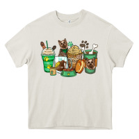 Cream yorkshire terrier coffee cups Heavy Core Tee - Zillion Design Studio