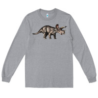 Heather Grey Triceratops Horridus Long Sleeve Tee - LillyAllenDesigns