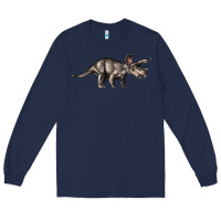 Navy Triceratops Horridus Long Sleeve Tee - LillyAllenDesigns