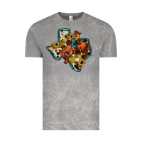 Cloud Rock rodeo sunflower texas map Vintage Tee - JahusDesignShop