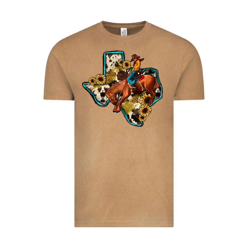 Rodeo Sunflower Texas Map Vintage Tee by JahusDesignShop | Teevron