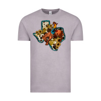 Vintage Zinc rodeo sunflower texas map Vintage Tee - JahusDesignShop