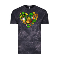 Cloud Black St Patricks heart Vintage Tee - AdoDesignShop