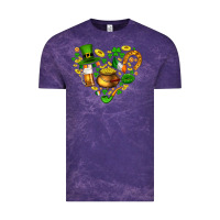 Cloud Purple St Patricks heart Vintage Tee - AdoDesignShop