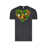 Vintage Black St Patricks heart Vintage Tee - AdoDesignShop