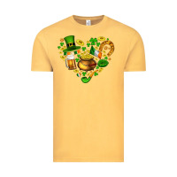 Vintage Mustard St Patricks heart Vintage Tee - AdoDesignShop
