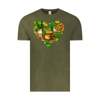 Vintage Olive St Patricks heart Vintage Tee - AdoDesignShop