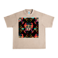 French Oak sugar skull seamless pattern Urban Heavy Tee - BundleAndBundleShop