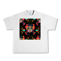 Lunar Rock sugar skull seamless pattern Urban Heavy Tee - BundleAndBundleShop