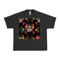 Pigment Black sugar skull seamless pattern Urban Heavy Tee - BundleAndBundleShop