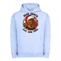 Pigment Grape Ice dear santa just send cows Urban Hoodie - CowGirlArtShop