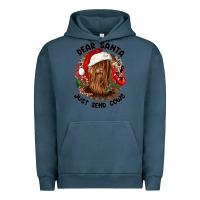 Pigment Midnight Navy dear santa just send cows Urban Hoodie - CowGirlArtShop