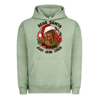 Pigment Oil Green dear santa just send cows Urban Hoodie - CowGirlArtShop
