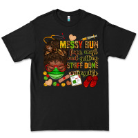 Black messy bun face mask & getting stuff done  #nurselife Premium Tee - Zillion Design Studio