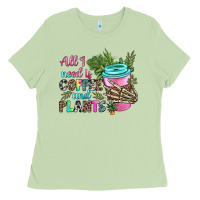 Matcha all i need is coffee and plants Ladies Tee - texasbilliewilder