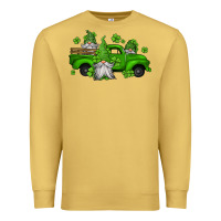 Antique Gold st patrick's gnomes farm truck Premium Sweatshirt - Jasminsmagicworld
