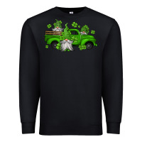 Black st patrick's gnomes farm truck Premium Sweatshirt - Jasminsmagicworld
