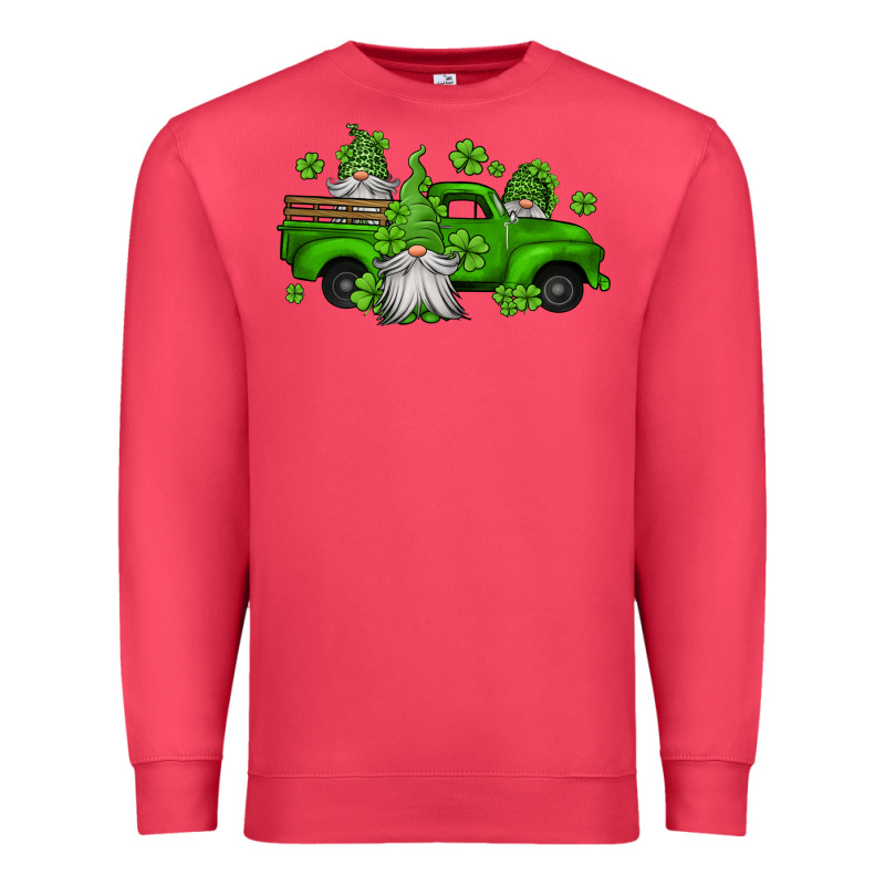 St Patrick's Gnomes Farm Truck Premium Sweatshirt by Jasminsmagicworld | Teevron