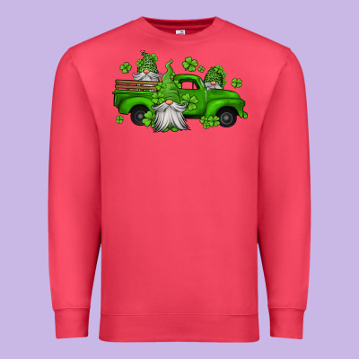 St Patrick's Gnomes Farm Truck Premium Sweatshirt Designed By Jasminsmagicworld