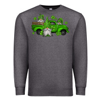 Charcoal Heather st patrick's gnomes farm truck Premium Sweatshirt - Jasminsmagicworld