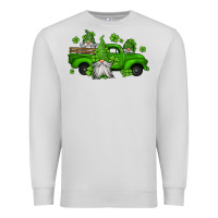 Dove Grey st patrick's gnomes farm truck Premium Sweatshirt - Jasminsmagicworld