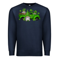 Navy st patrick's gnomes farm truck Premium Sweatshirt - Jasminsmagicworld