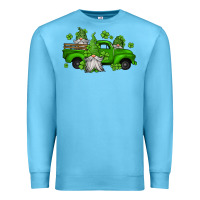 Ocean Blue st patrick's gnomes farm truck Premium Sweatshirt - Jasminsmagicworld
