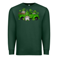 Sports Green st patrick's gnomes farm truck Premium Sweatshirt - Jasminsmagicworld
