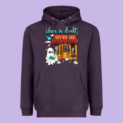 When In Doubt Go To The Bookstore Heavyweight Hoodie Designed By Artiststas