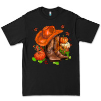 Black fall pumpkins  cowgirl  and roses Premium Tee - AdoDesignShop
