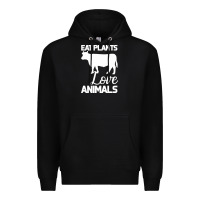 Black Eat Plants Love Animals Premium Hoodie - Bettercallsaul