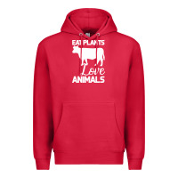 Cardinal Eat Plants Love Animals Premium Hoodie - Bettercallsaul