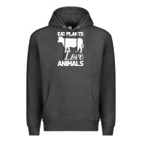 Charcoal Heather Eat Plants Love Animals Premium Hoodie - Bettercallsaul