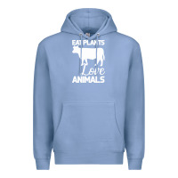 Colony Blue Eat Plants Love Animals Premium Hoodie - Bettercallsaul