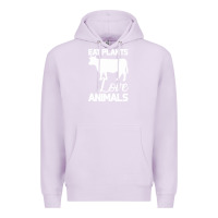 Lilac Eat Plants Love Animals Premium Hoodie - Bettercallsaul