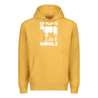 Mustard Eat Plants Love Animals Premium Hoodie - Bettercallsaul
