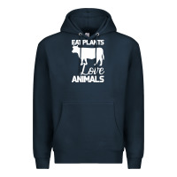 Navy Eat Plants Love Animals Premium Hoodie - Bettercallsaul