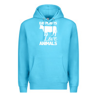 Ocean Blue Eat Plants Love Animals Premium Hoodie - Bettercallsaul