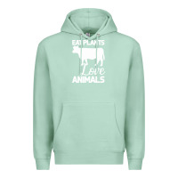 Seafoam Eat Plants Love Animals Premium Hoodie - Bettercallsaul