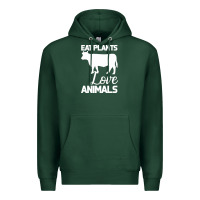 Sports Green Eat Plants Love Animals Premium Hoodie - Bettercallsaul