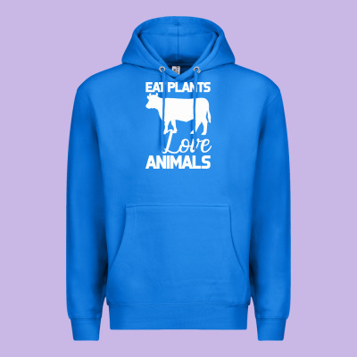 Eat Plants Love Animals Premium Hoodie Designed By Bettercallsaul