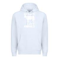 White Eat Plants Love Animals Premium Hoodie - Bettercallsaul