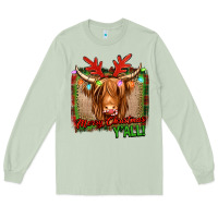 Matcha merry christmas y'all highland cow Long Sleeve Tee - Jasminsmagicworld