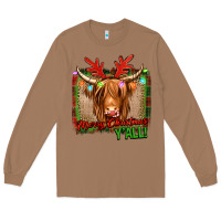 Toasted Coconut merry christmas y'all highland cow Long Sleeve Tee - Jasminsmagicworld