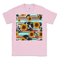 Bubblegum Pink serape cowhide sunflowers seamless pattern 12inch Classic Tee - Jasminsmagicworld