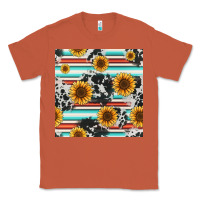 Copper serape cowhide sunflowers seamless pattern 12inch Classic Tee - Jasminsmagicworld