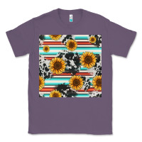 Lavender serape cowhide sunflowers seamless pattern 12inch Classic Tee - Jasminsmagicworld